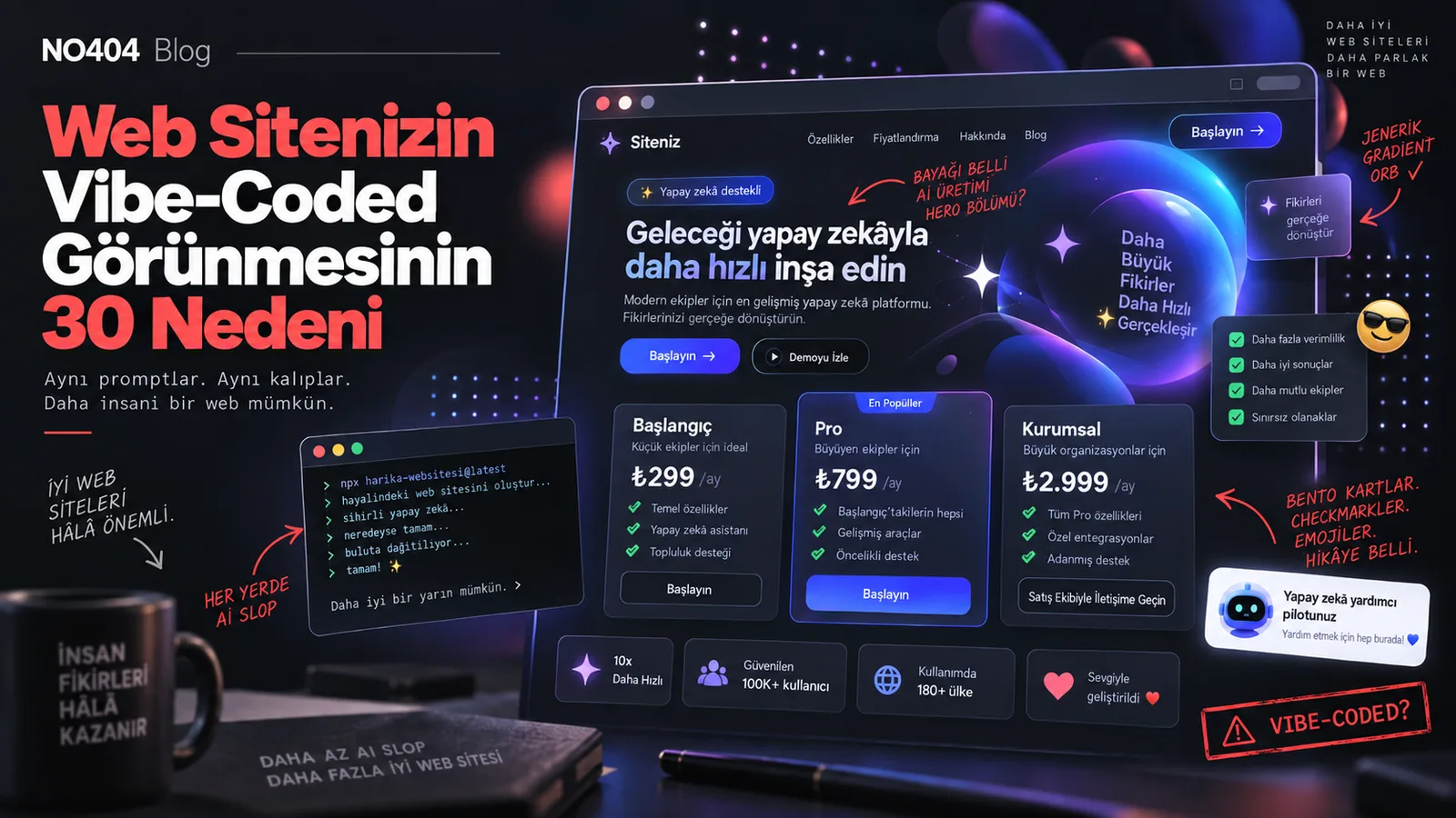 Sitenizin Vibe-Coded Görünmesinin 30 Nedeni